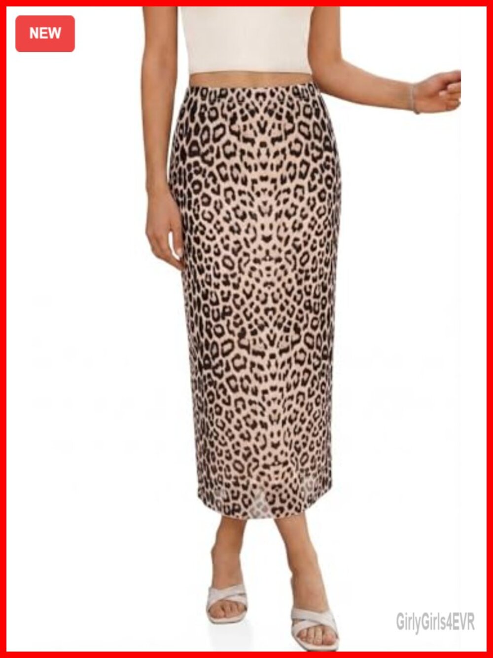 Floral Mesh Midi Skirt High Waisted Elastic Summer Boho